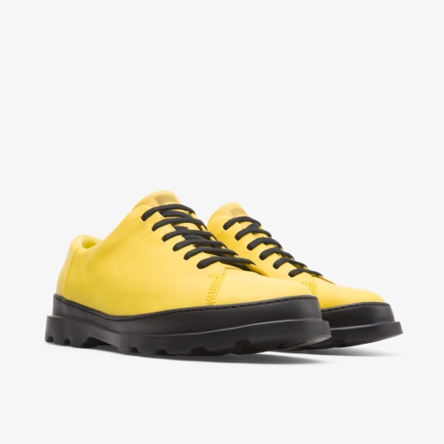 Camper Brutus Mens Formal Shoes US-74071 Yellow / Black Clearance